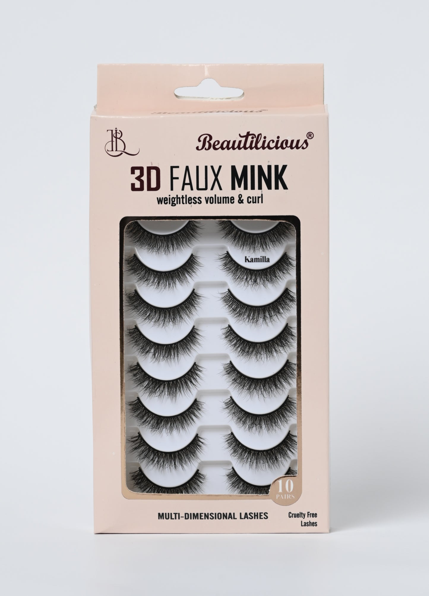 3D FAUX MINK LASHES: KAMILLA (10 PAIRS)
