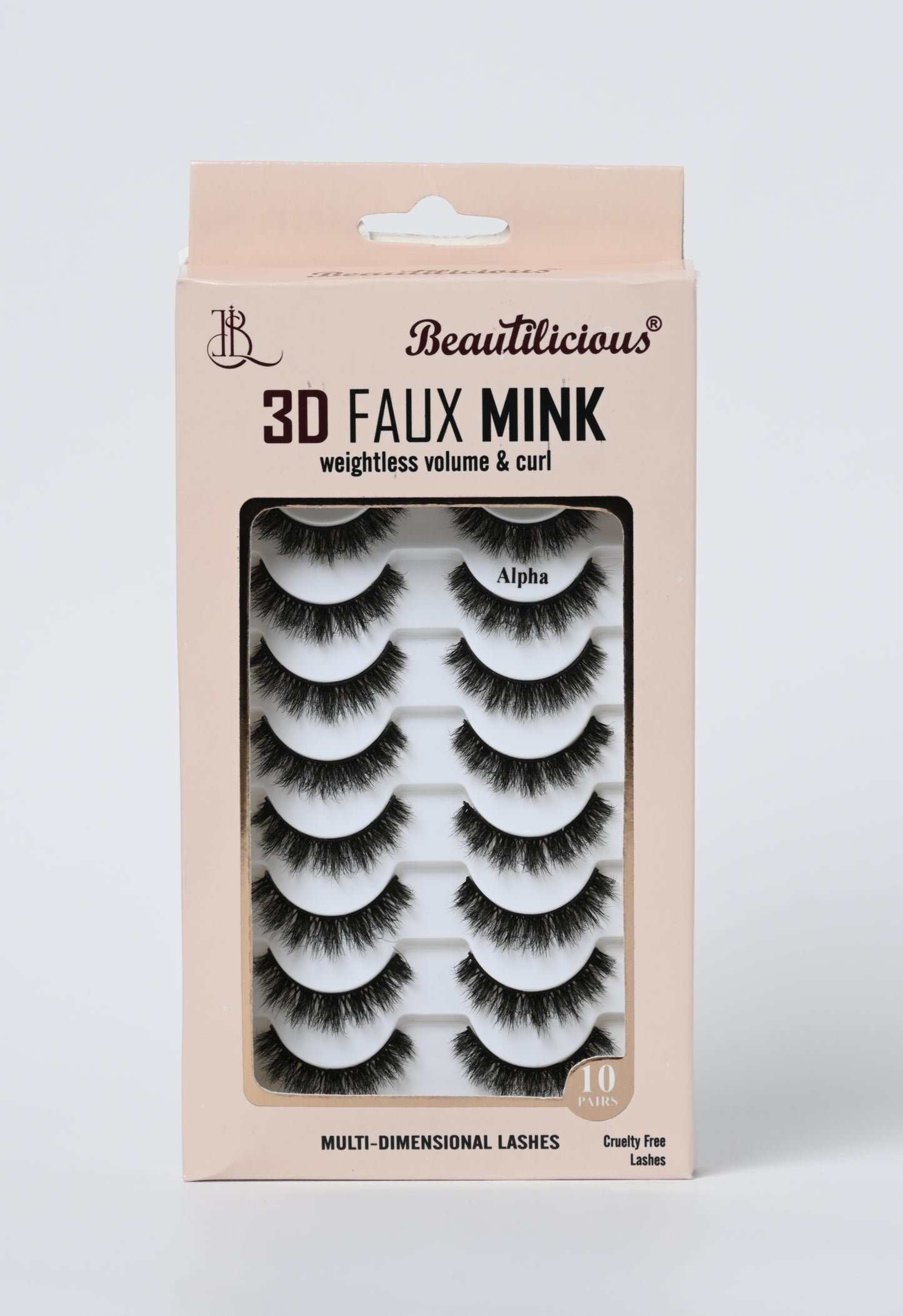 3D FAUX MINK LASHES: ALPHA (10 PAIRS)