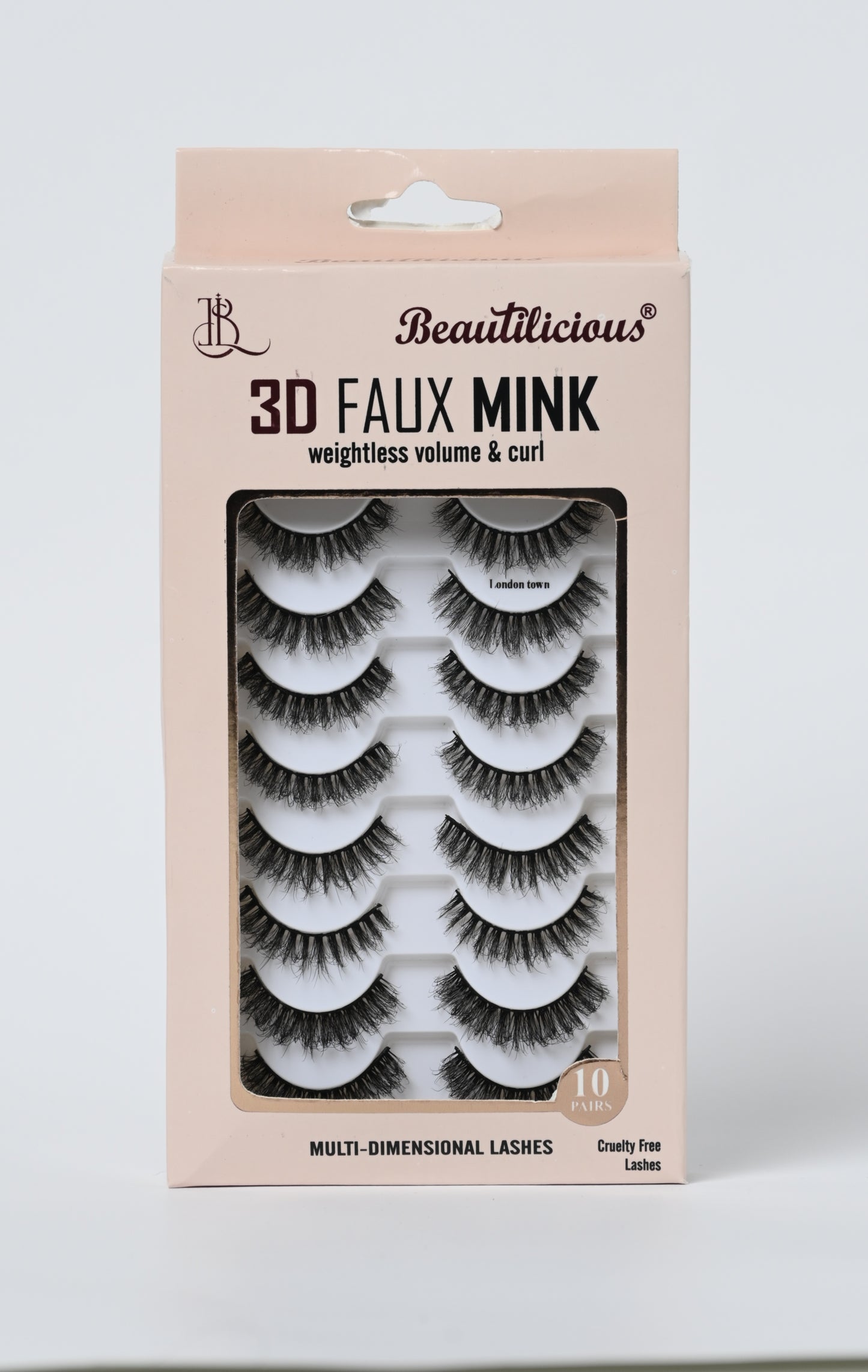 3D FAUX MINK LASHES: LONDON TOWN (10 PAIRS)