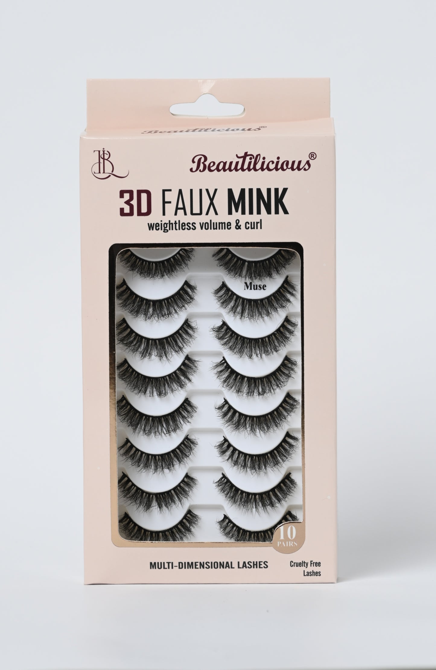 3D FAUX MINK LASHES: MUSE (10 PAIRS)