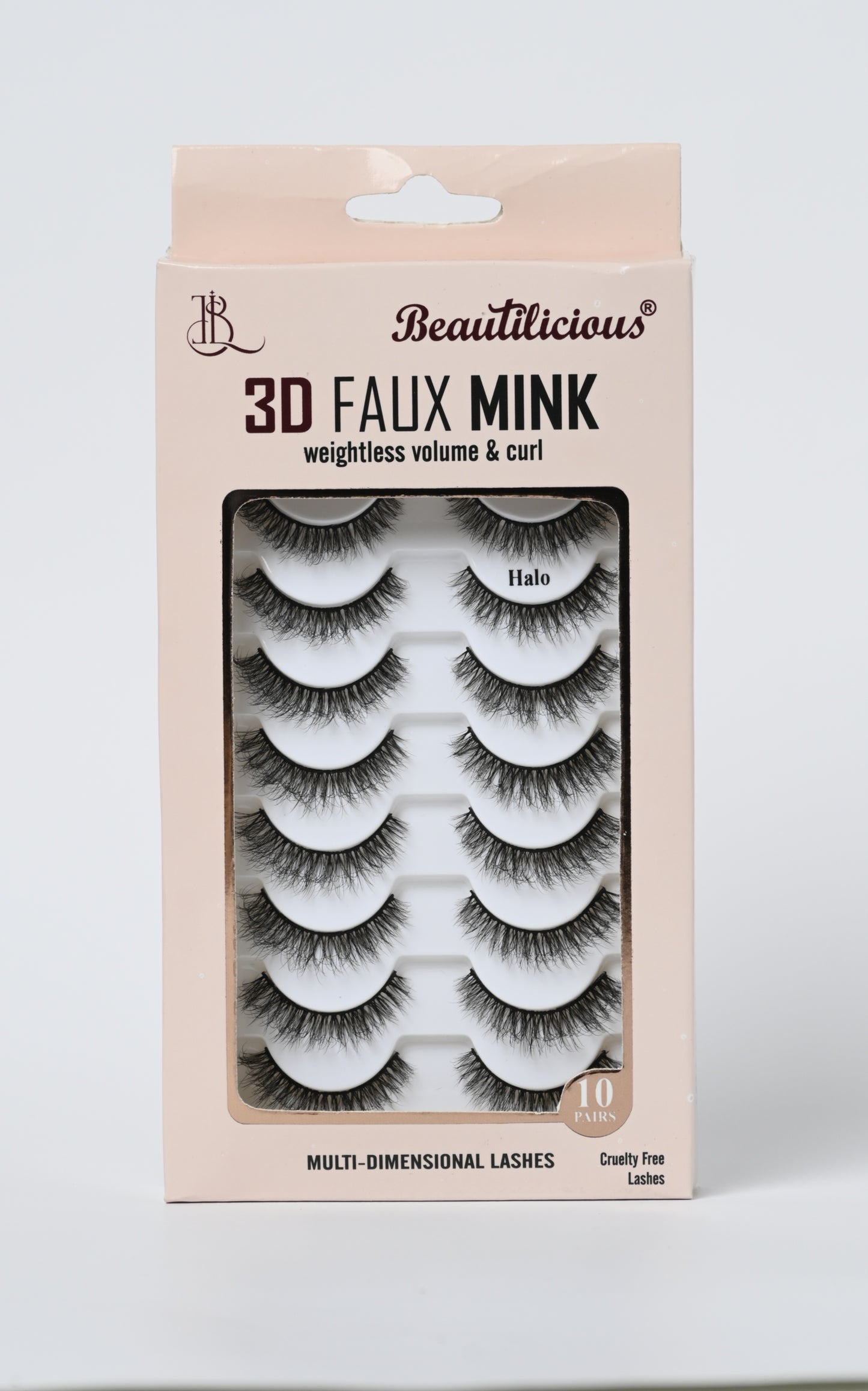 3D FAUX MINK LASHES: HALO (10 PAIRS)