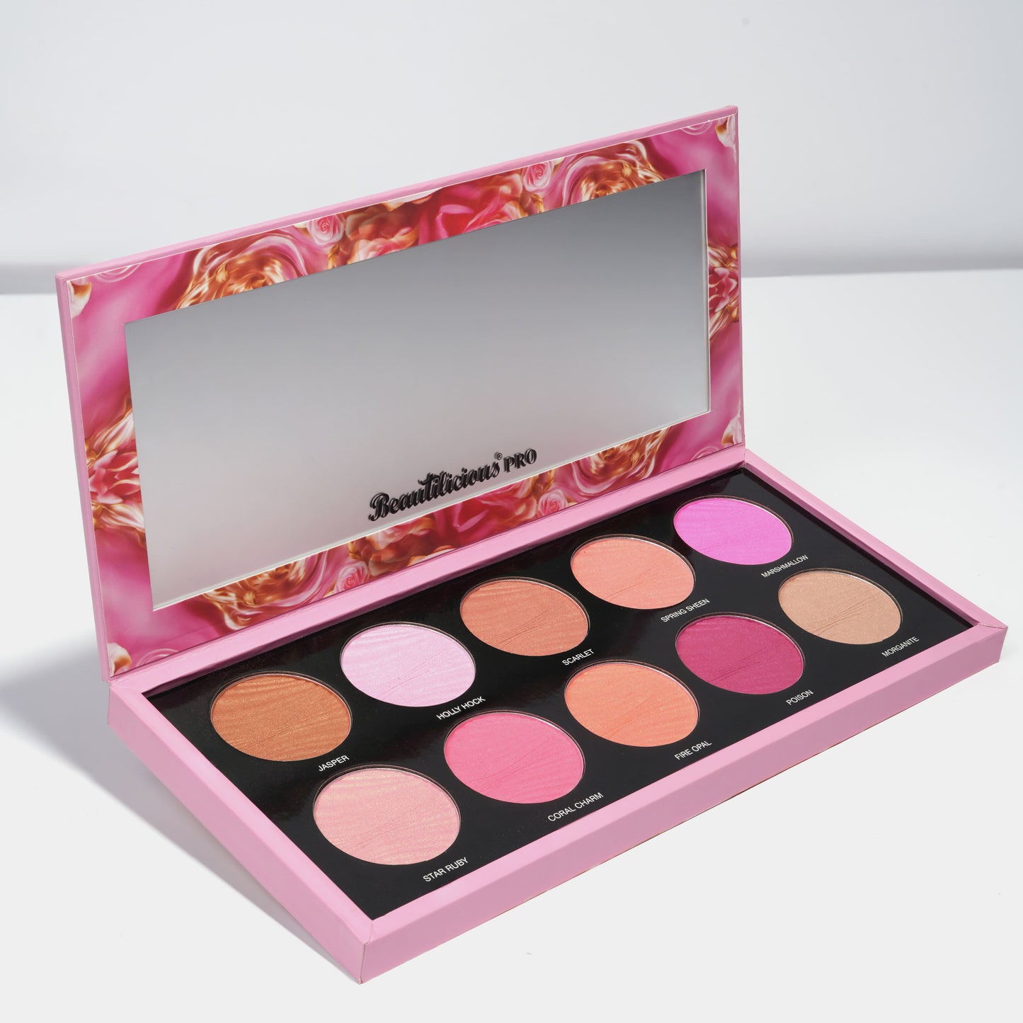 Premium Beautilicious blush palette with soft-focus finish for professional makeup results