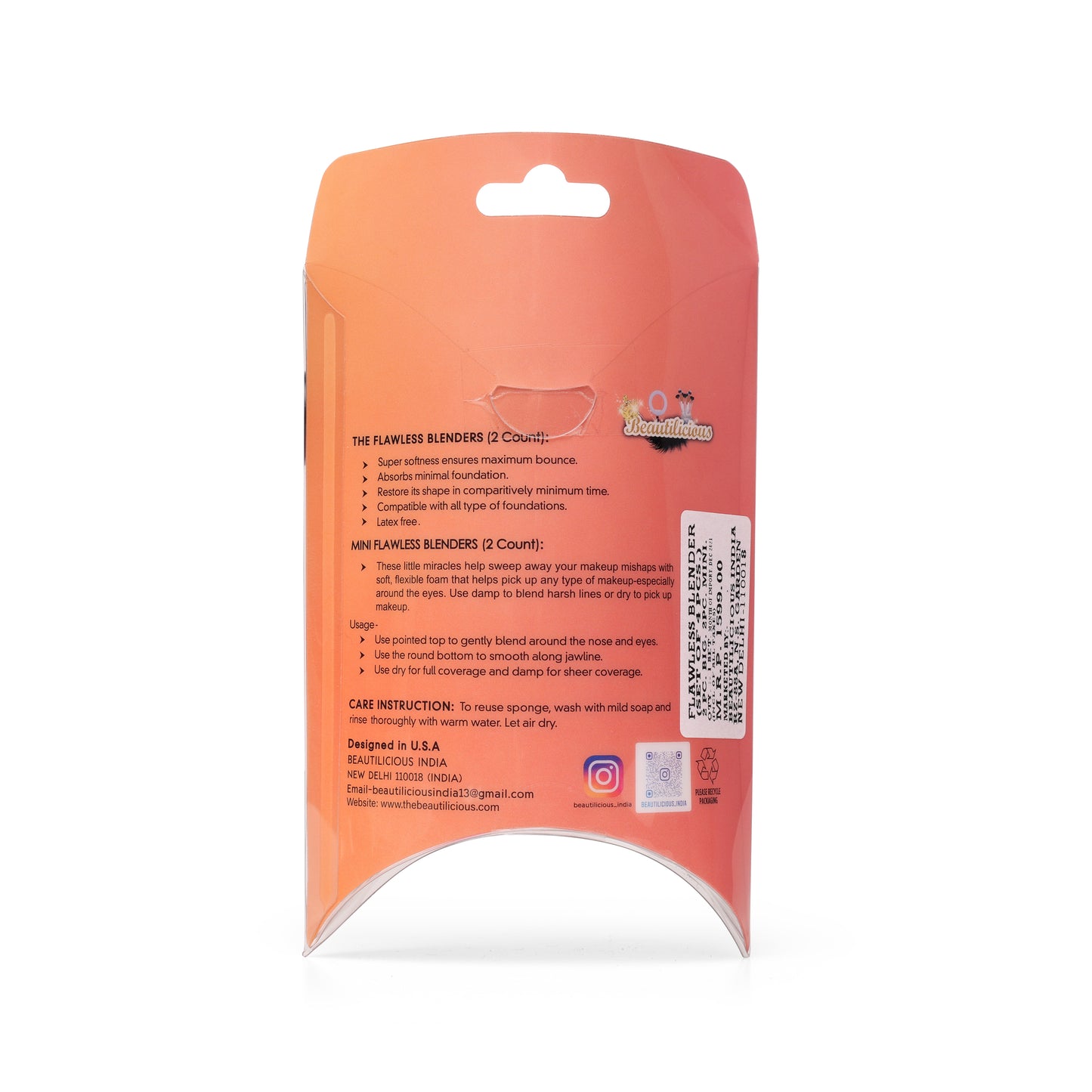 Soft and reusable beauty blender combo