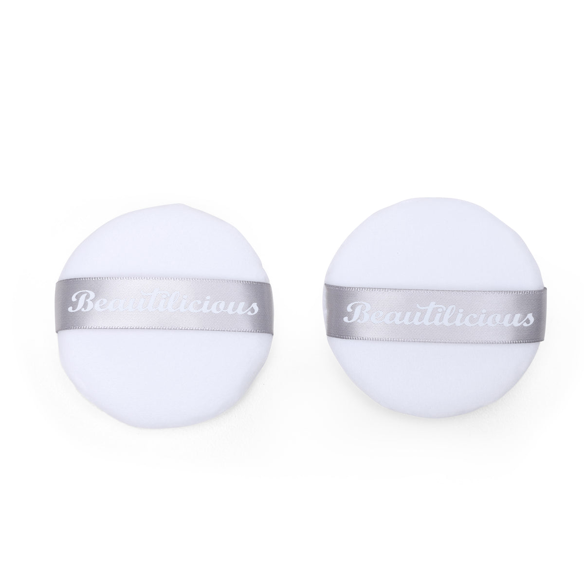 Large Round Shaped White Luxury Powder Puff For Makeup Beautilicious