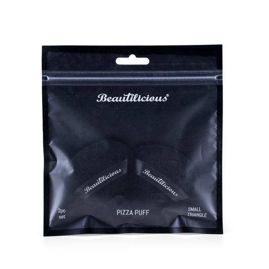 Microfiber Pizza Puff Triangle (Black) for flawless powder application