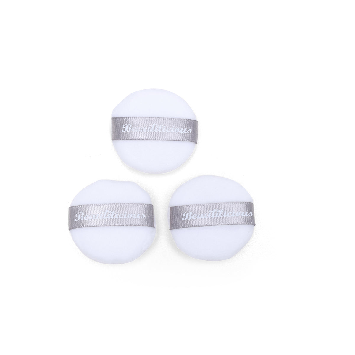 Buy White RoundShaped Mini Powder Puff For Women 3 set Beautilicious