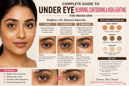 Complete Guide to Under Eye Blurring, Contouring & Highlighting for Indian Skin