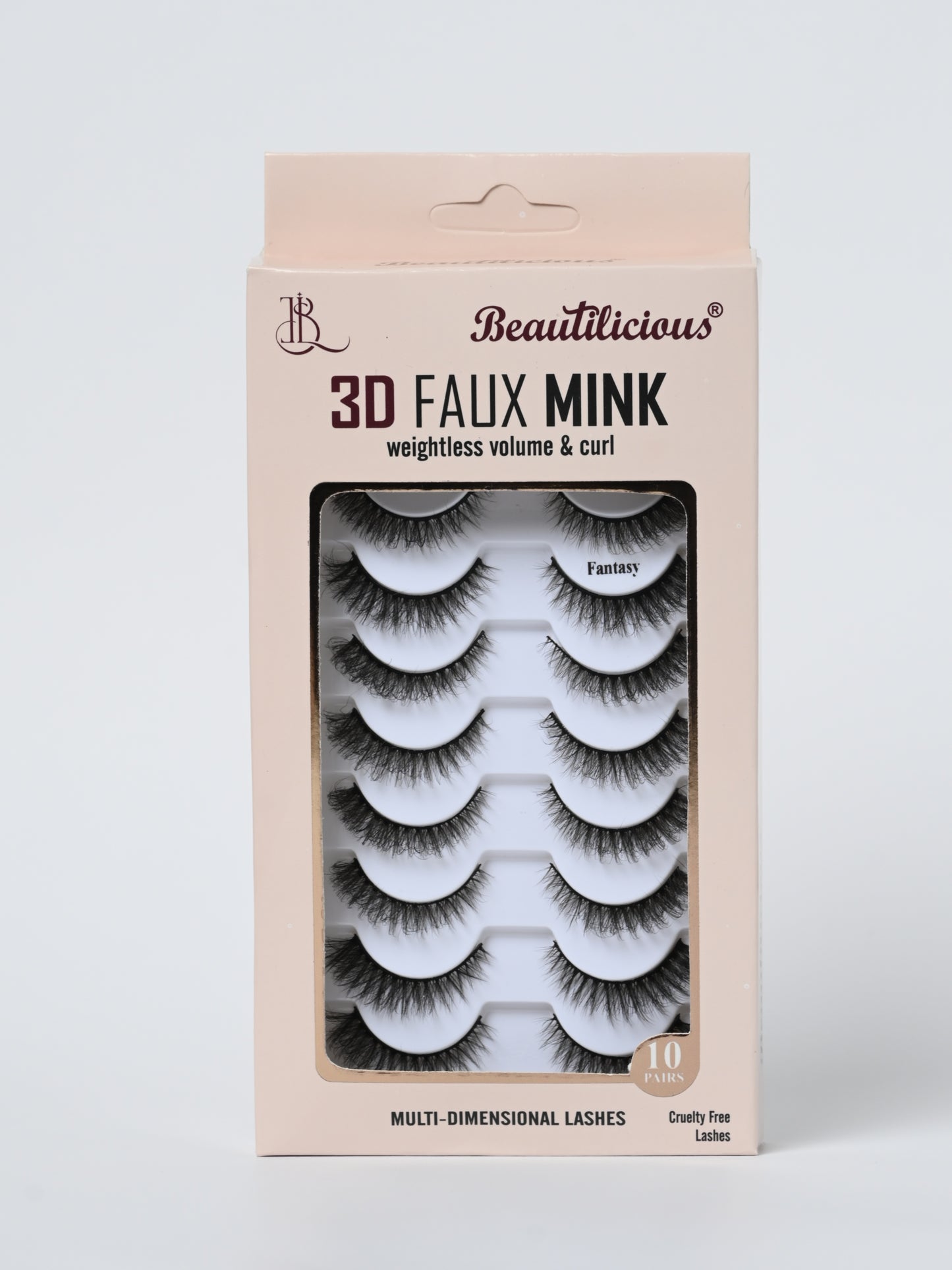 3D FAUX MINK LASHES: FANTASY (10 PAIRS)