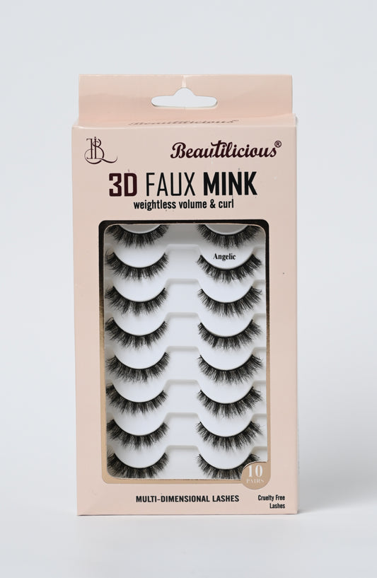 3D FAUX MINK LASHES: ANGELIC (10 PAIRS)