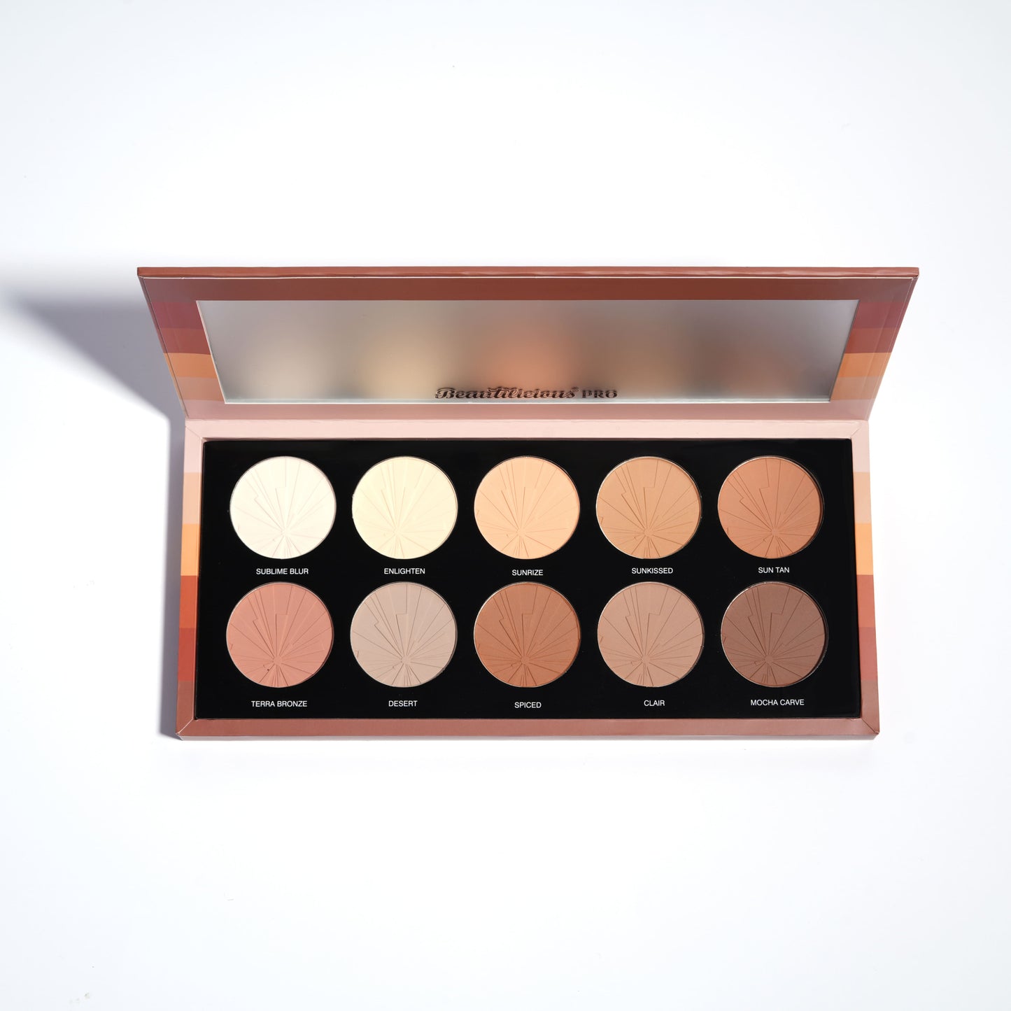Beautilicious under eye blurring and contour palette with creamy shades for smooth radiant finish