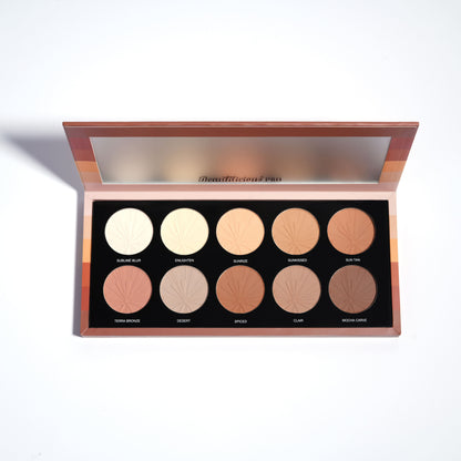Beautilicious under eye blurring and contour palette with creamy shades for smooth radiant finish