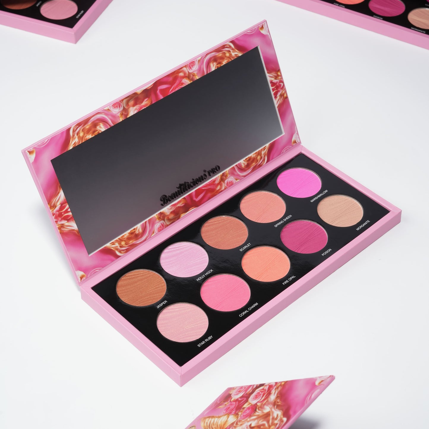 High-pigment Beautilicious Pro blush palette for smooth application and long-lasting glow