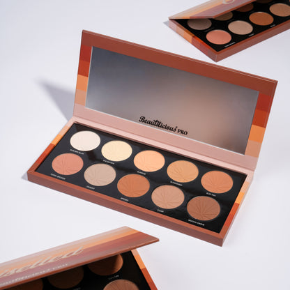 Beautilicious under eye blurring palette with blendable formula for crease-free makeup look