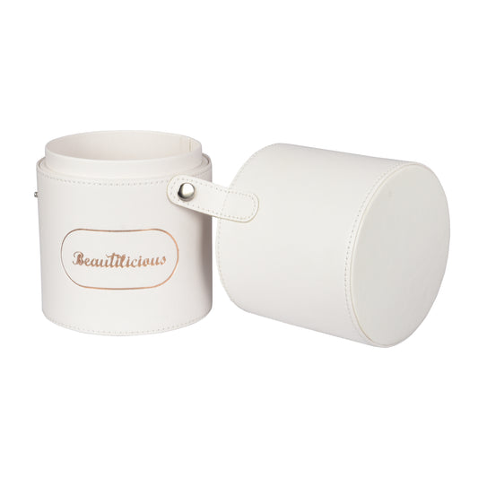 Medium Size Snow Glam Cylinder Brush Holder for professional makeup artists