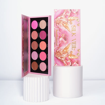 Beautilicious makeup blush palette with lightweight silky texture for everyday radiant look
