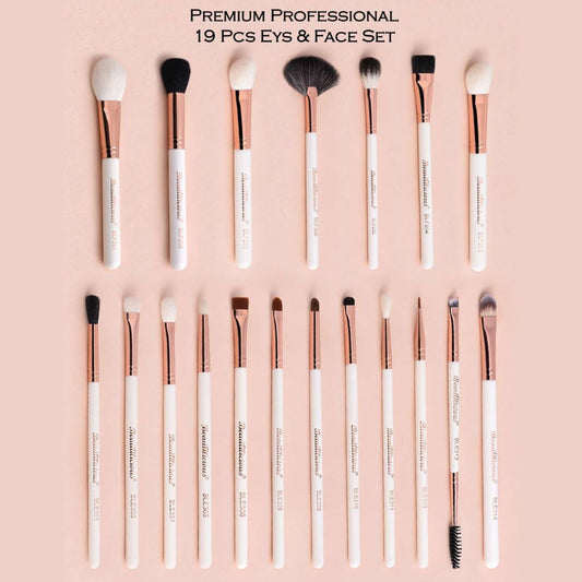 Brush Begin Beauty Essentials - 19 Pcs. Eye & Face Set