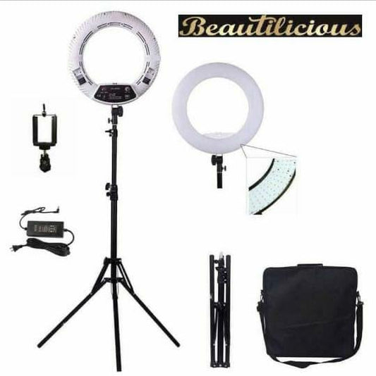 Beautilicious 18-inch professional ring light for makeup and photography