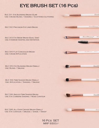 16 Piece Eye Brush Set