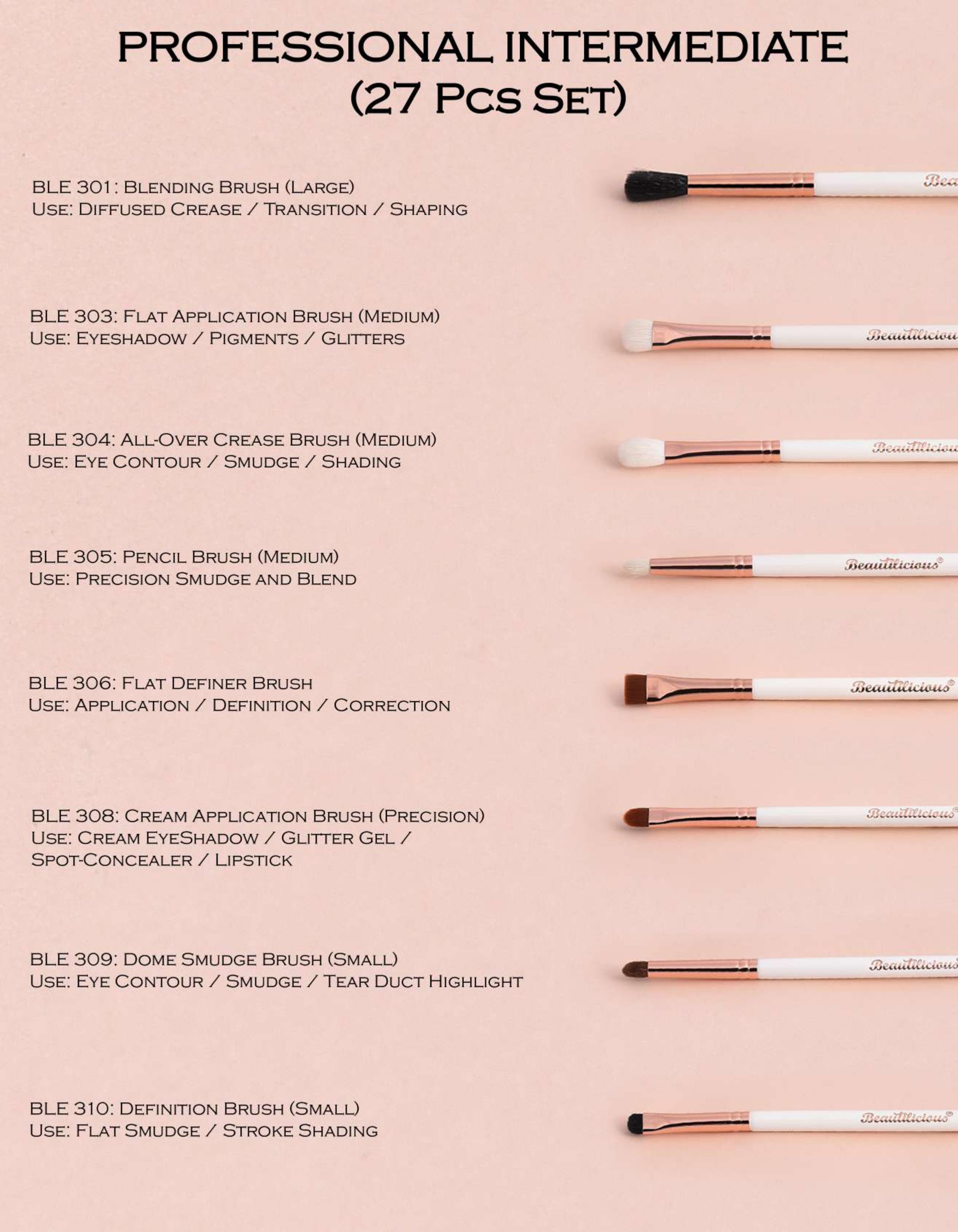 Professional 27-Piece Makeup Brush Set