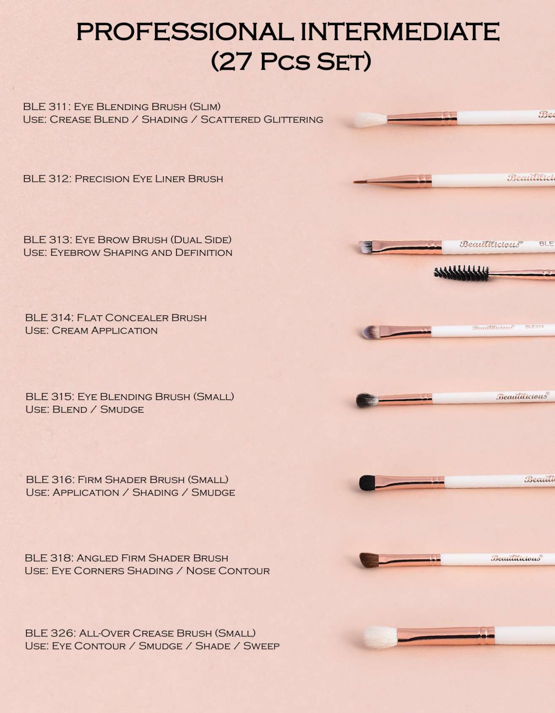 Professional 27 Pcs Makeup Brush Set