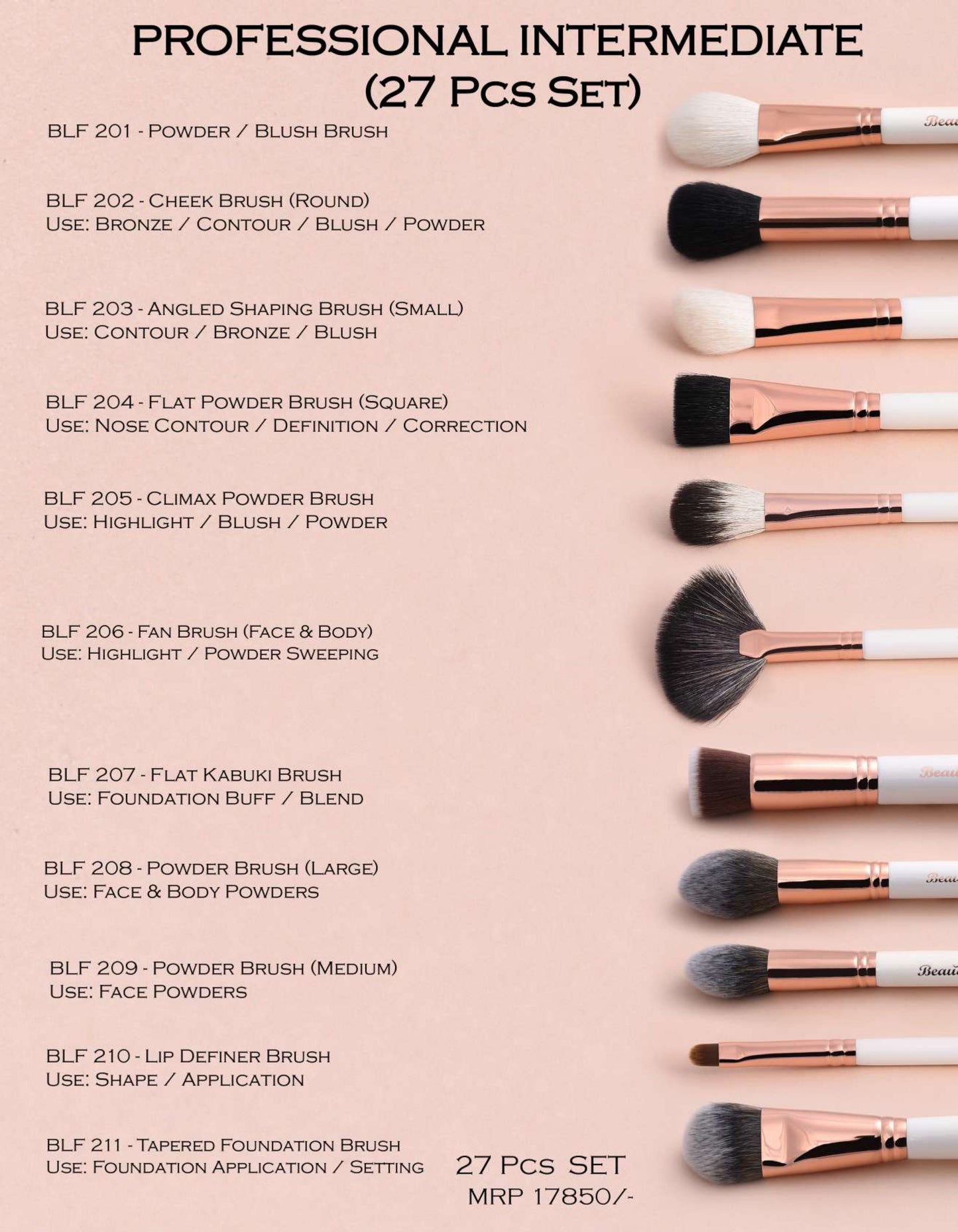 Processional Intermediate 27 pcs set of brushes