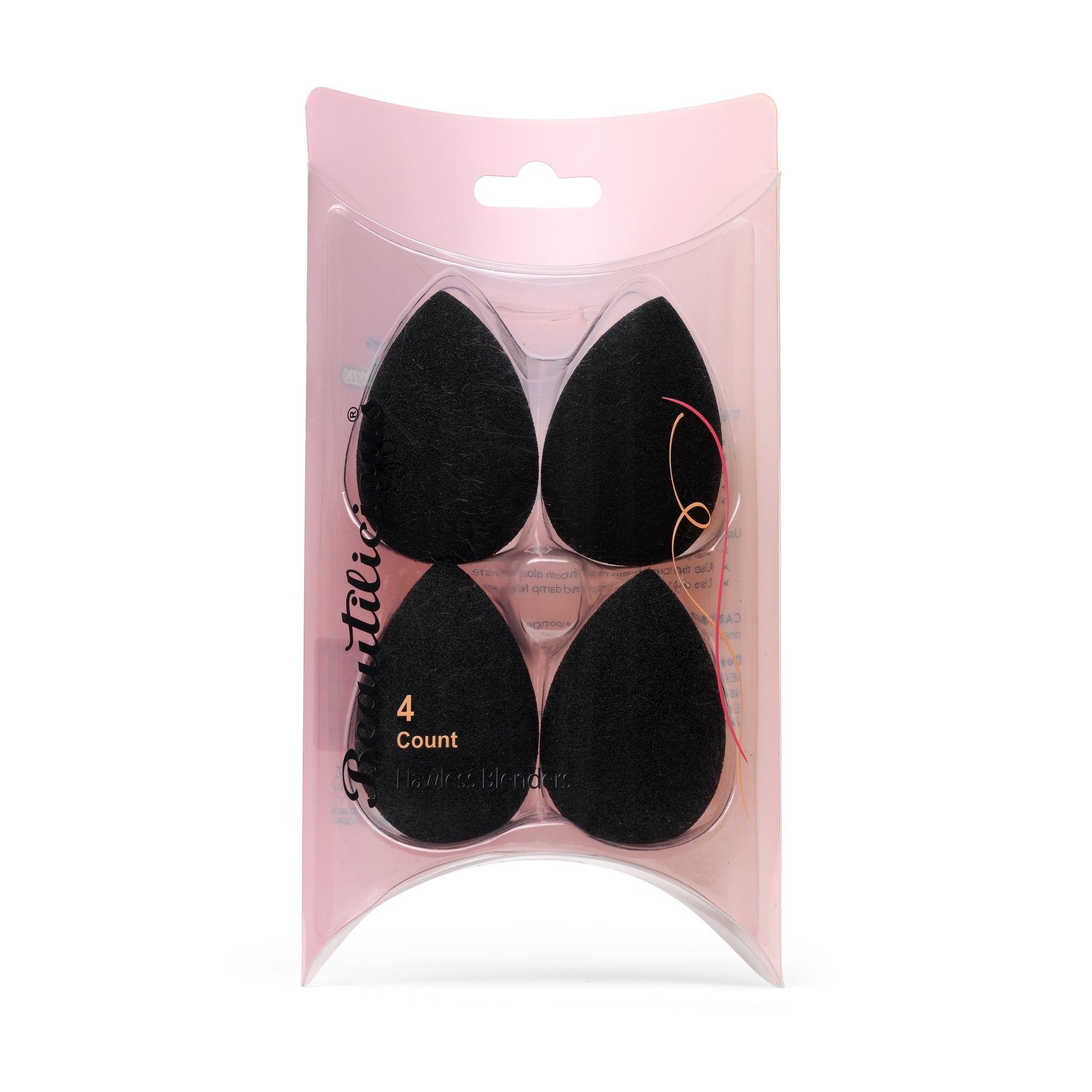 Teardrop 4 Pcs Flawless Blenders Pro Black by Beautilicious