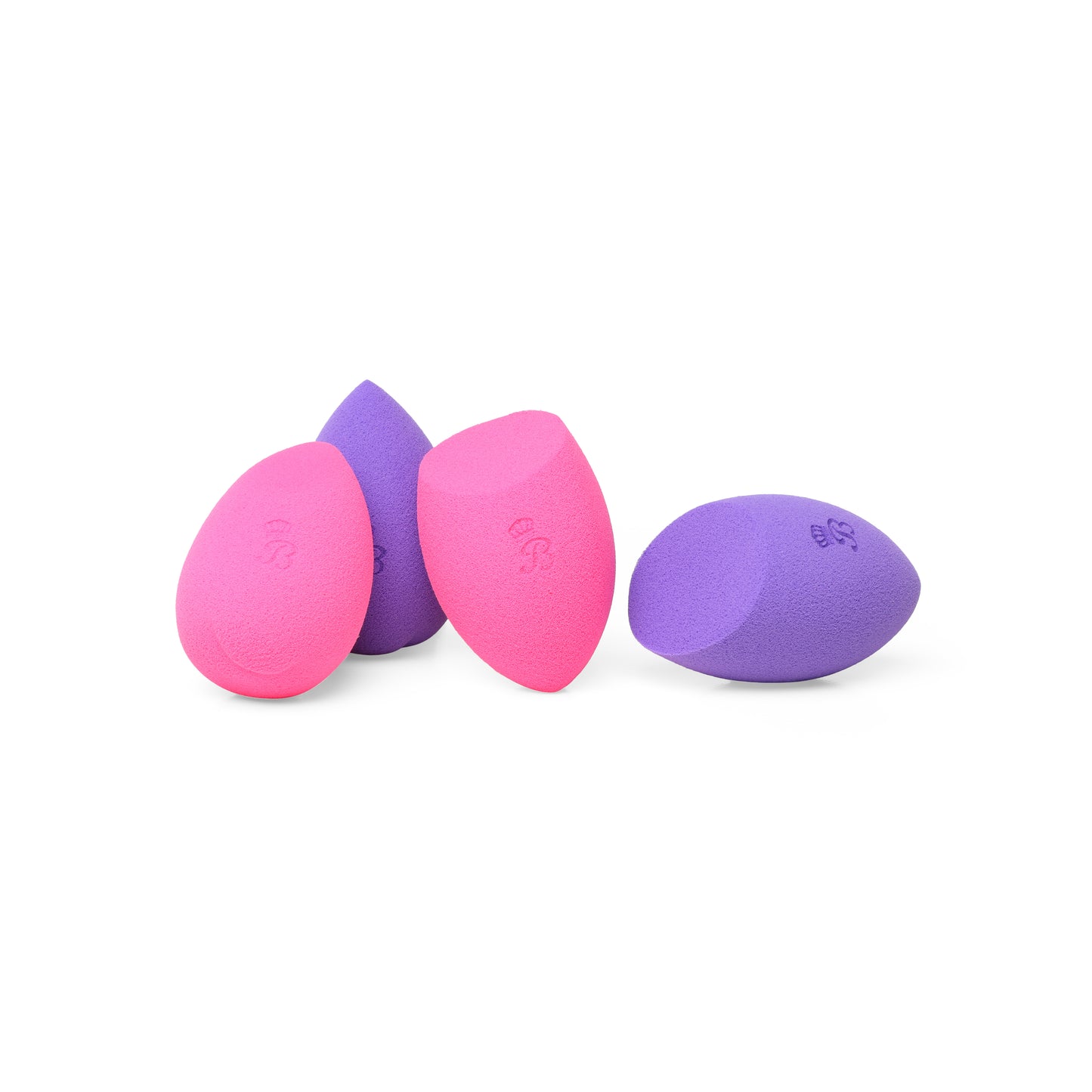 Beautilicious multicolor beauty blender set, 2 teardrop & 2 bake cut sponges