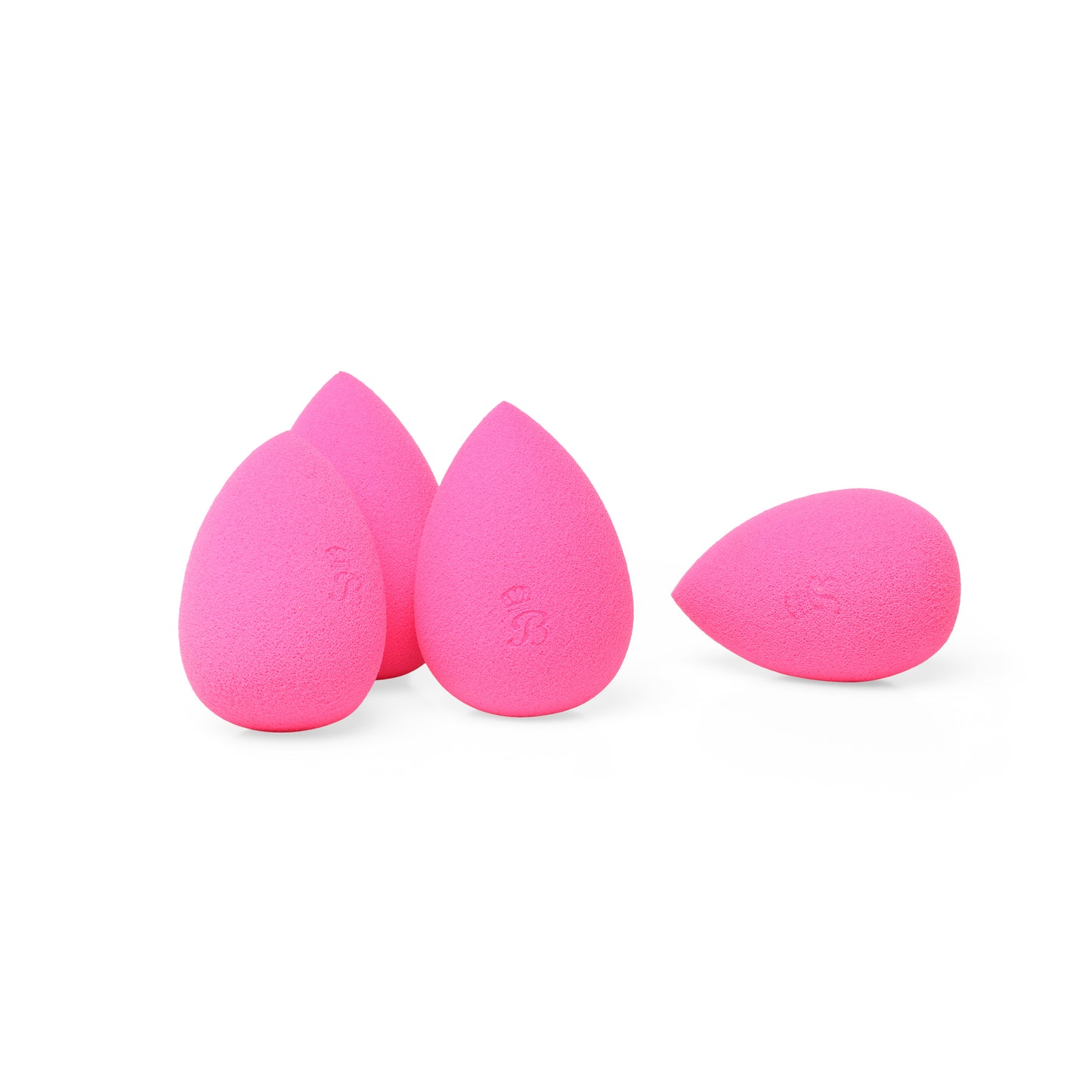 Beautilicious teardrop pink makeup blenders, 4-piece set