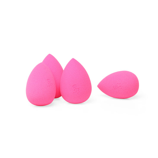 Beautilicious teardrop pink makeup blenders, 4-piece set