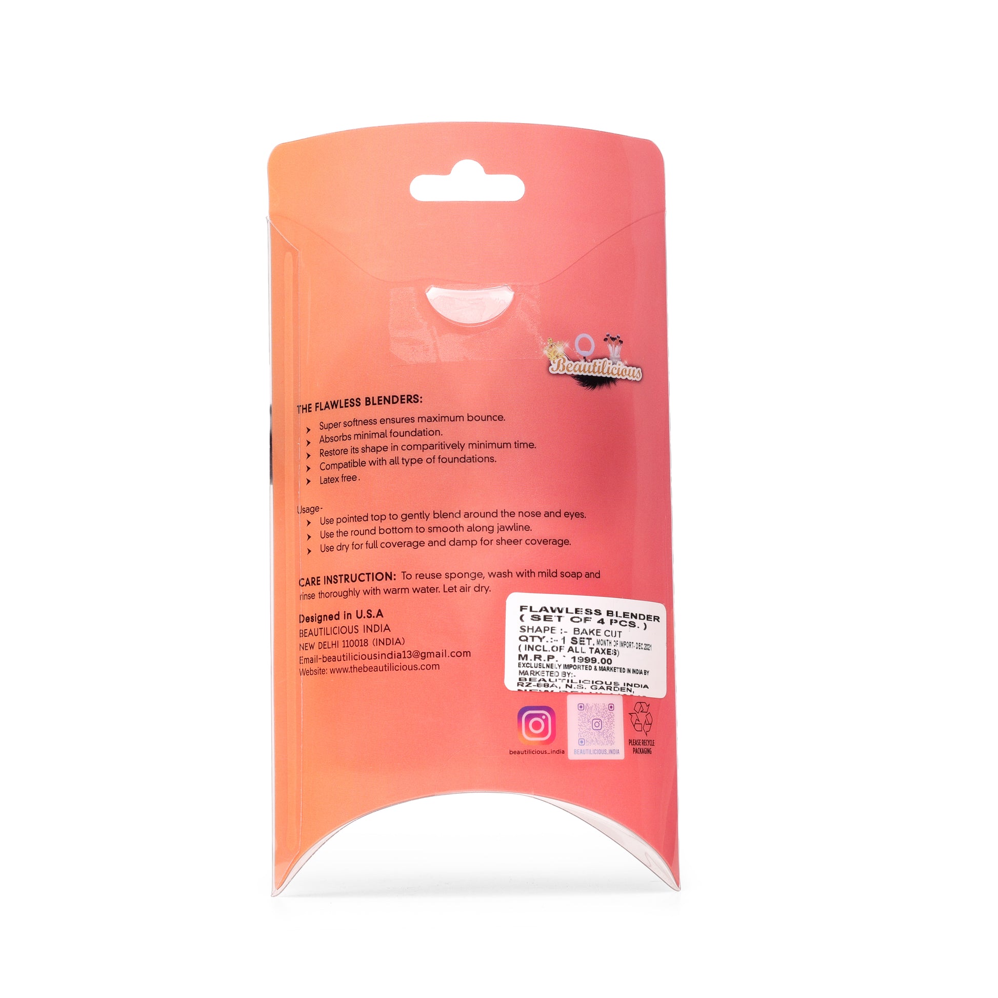 Multicolor Flawless Blender set by Beautilicious,