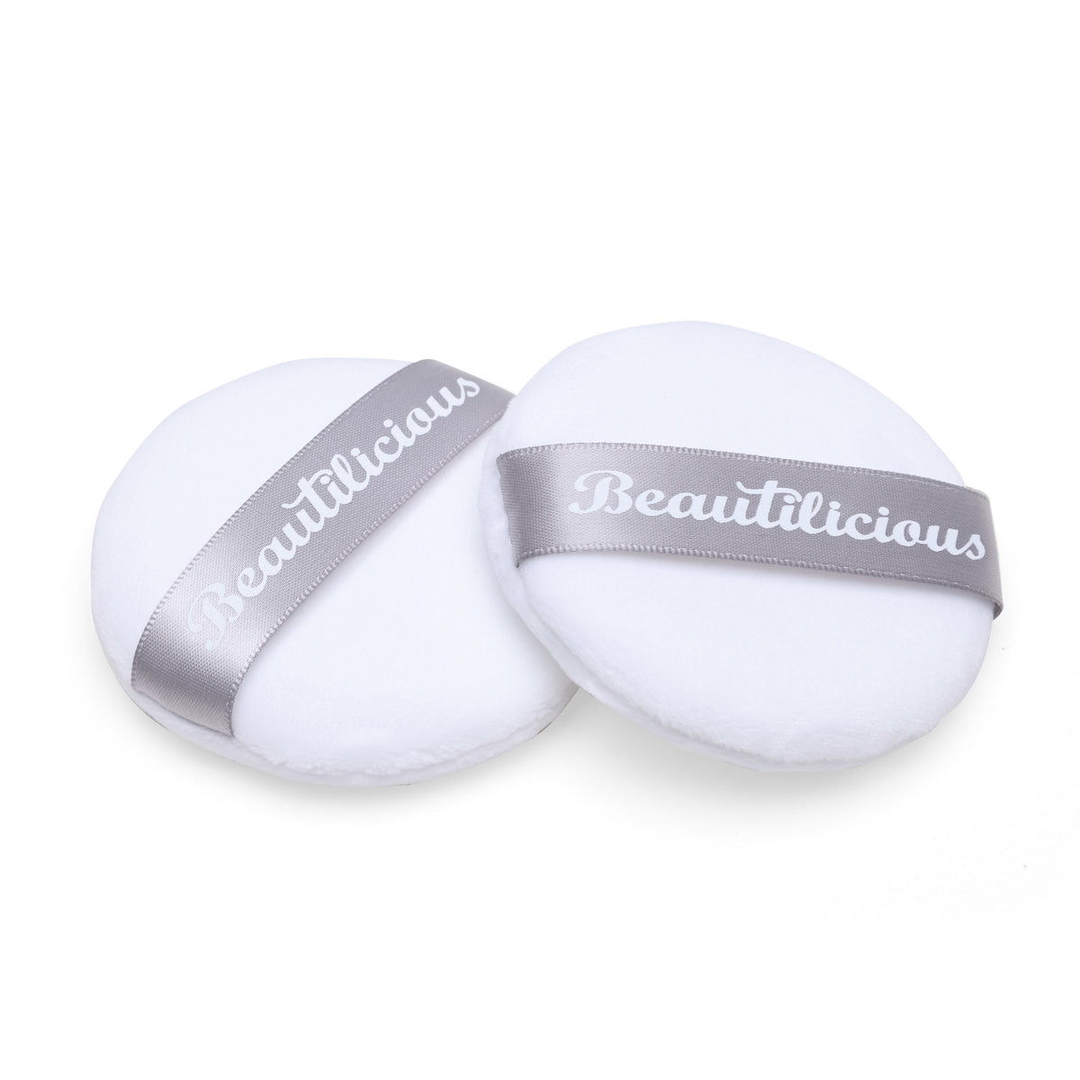 Large Round Shaped White Luxury Powder Puff For Makeup Beautilicious