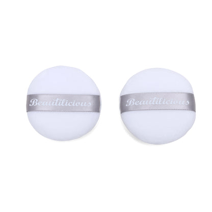 Beautilicious luxury medium powder puff round shape for even foundation setting