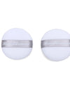 MEDIUM LUXURY POWDER PUFF - ROUND (WHITE)