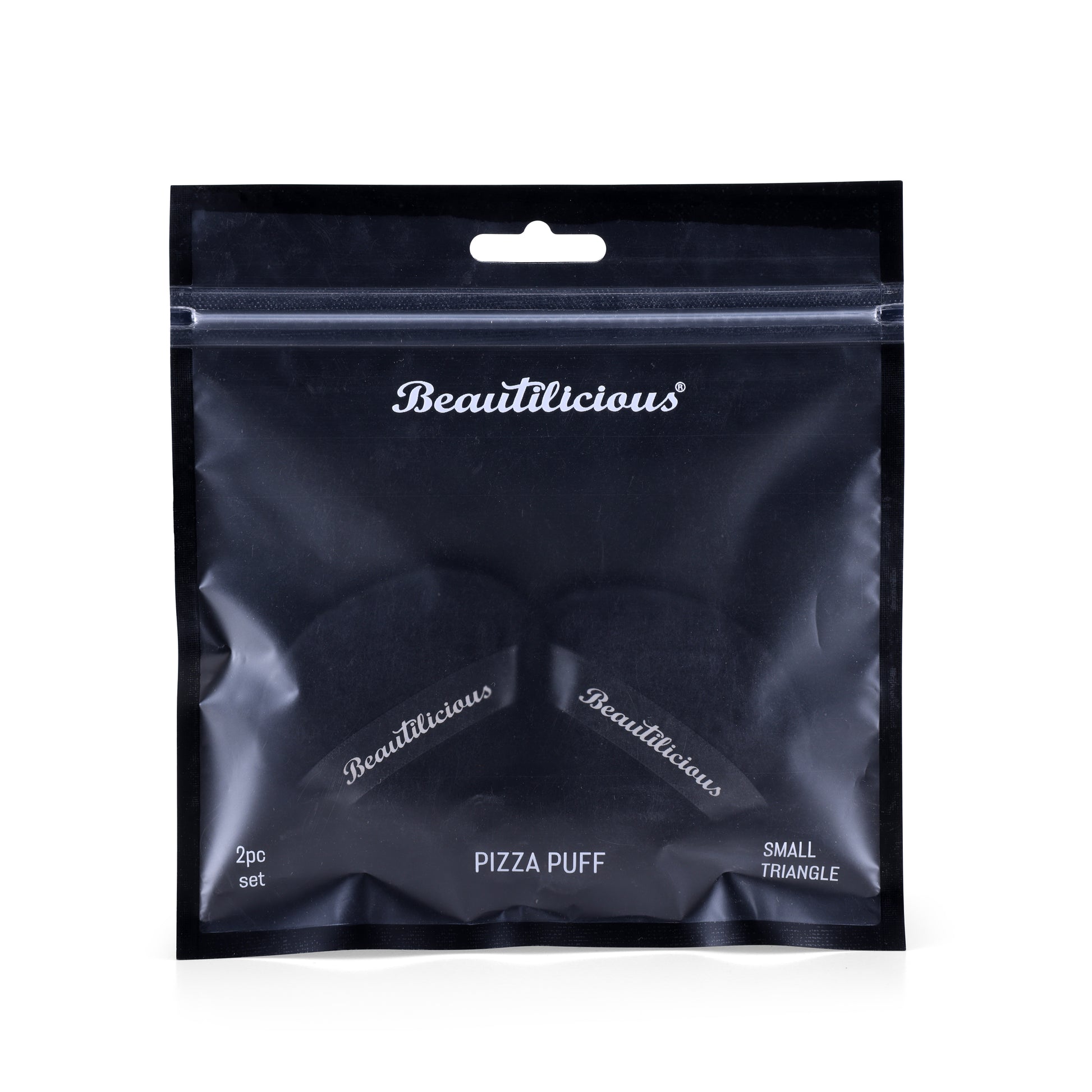 Microfiber Pizza Puff Triangle (Black) for flawless powder application