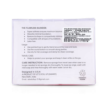 Flawless Blender With Travel Case - Teardrop (Pink)