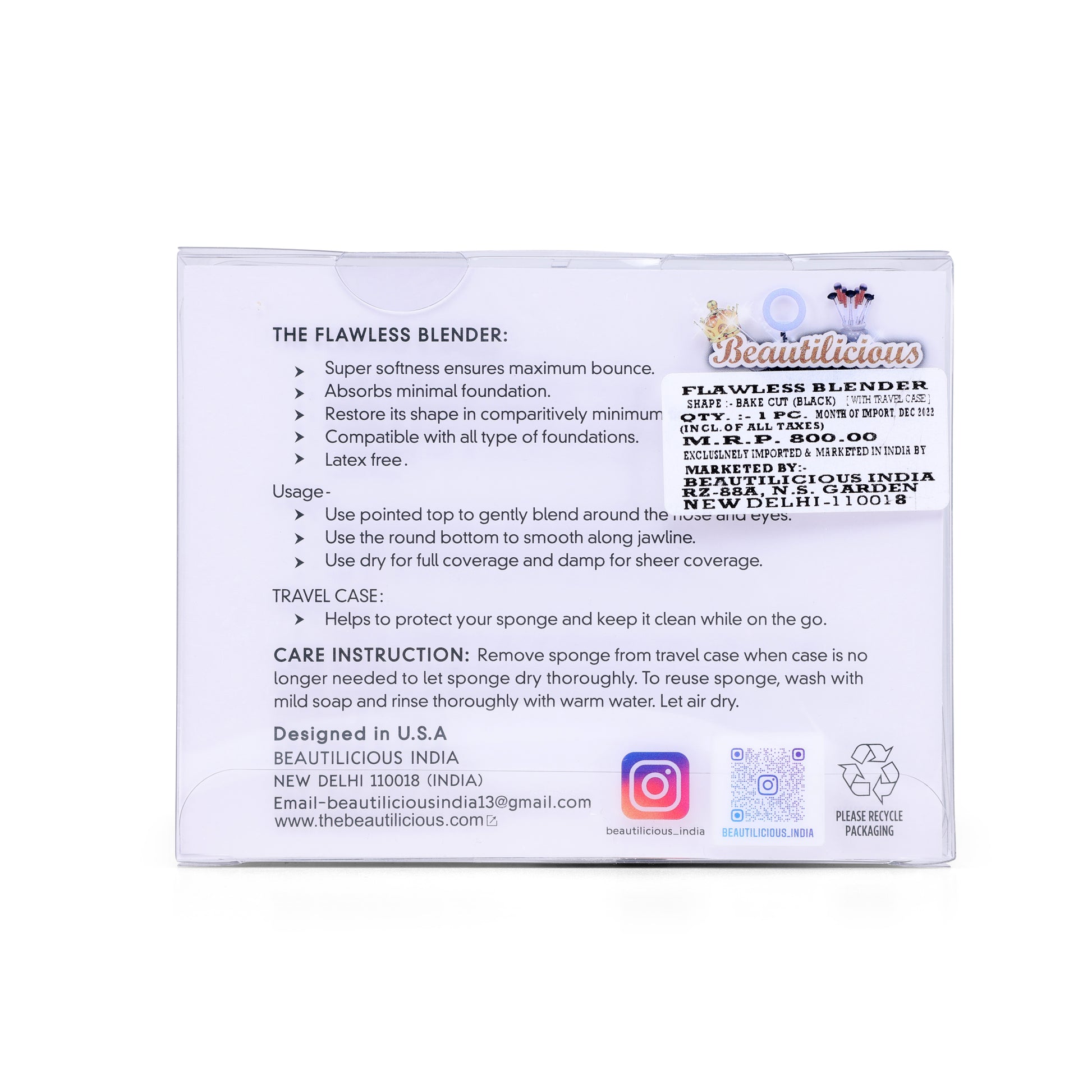 Beautilicious full-size black Bake Cut Blender